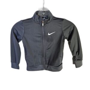 Boys Nike Full-Zip Jacket Dark Gray Lightweight Polyester Size 3T